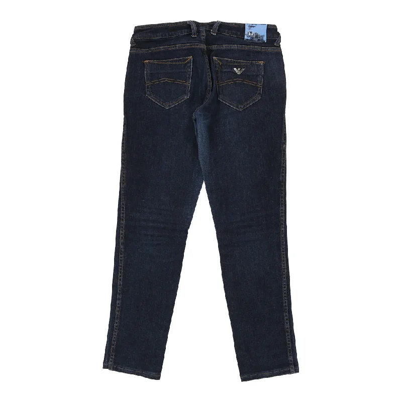 Primrose Armani Jeans Jeans - 32W UK 10 Blue Cotton Casual Loose Fit Jeans