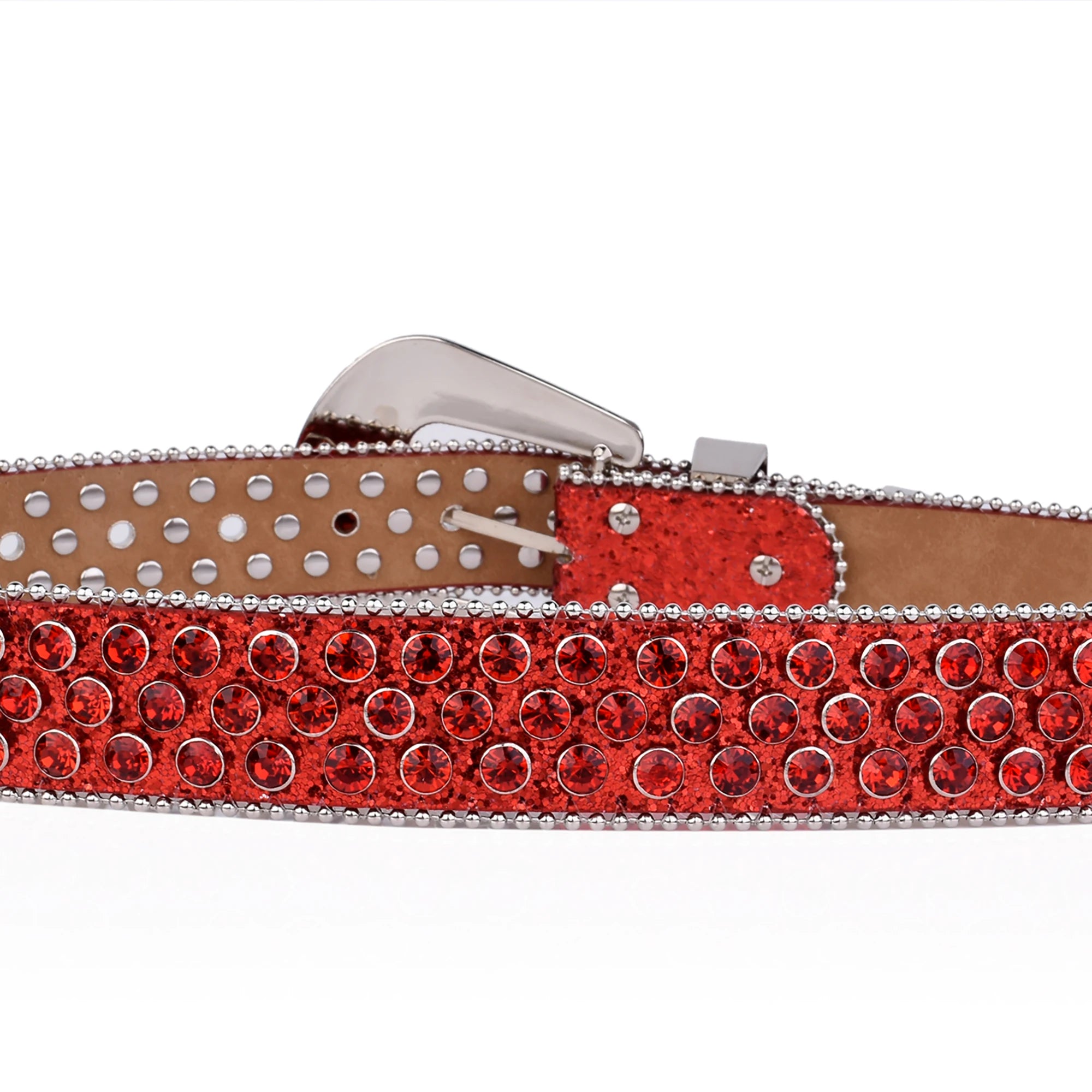 Rhinestone Belt Chic Western Jeans Sparkle Crystal Denim Belt Trendy Paperbag Waist Jeans