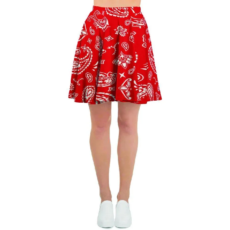 Red Bandana Women's Skirt corduroy skirt cozy