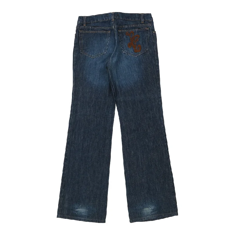 Roberto Cavalli Boot Cut Jeans - 31W UK 12 Blue Cotton Fashionable Slouchy Fit Jeans