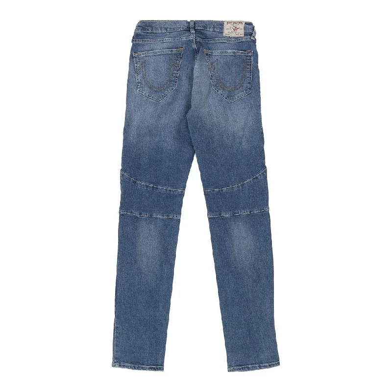 Rocco True Religion Skinny Jeans - 30W UK 10 Blue Cotton Trendy Flared Leg Jeans