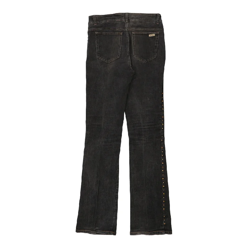 Roccobarocco Boot Cut Jeans - 31W UK 12 Dark Wash Cotton Casual Wide-Legged Denim Jeans