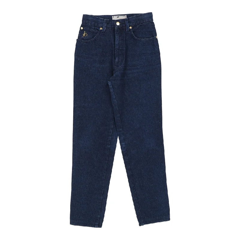 Roccobarocco Jeans - 26W UK 8 Dark Wash Cotton Trendy Button-Up High-Waist Jeans