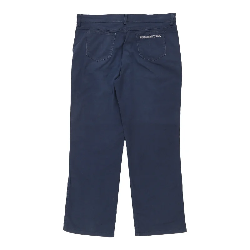 Roccobarocco Jeans - 36W UK 16 Blue Cotton Elegant Tapered Leg Denim