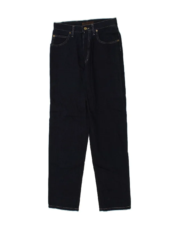 ROCCOBAROCCO Womens Tapered Jeans IT 42 Medium W31 L32 Navy Blue Cotton Fashionable Slim Fit Jeans