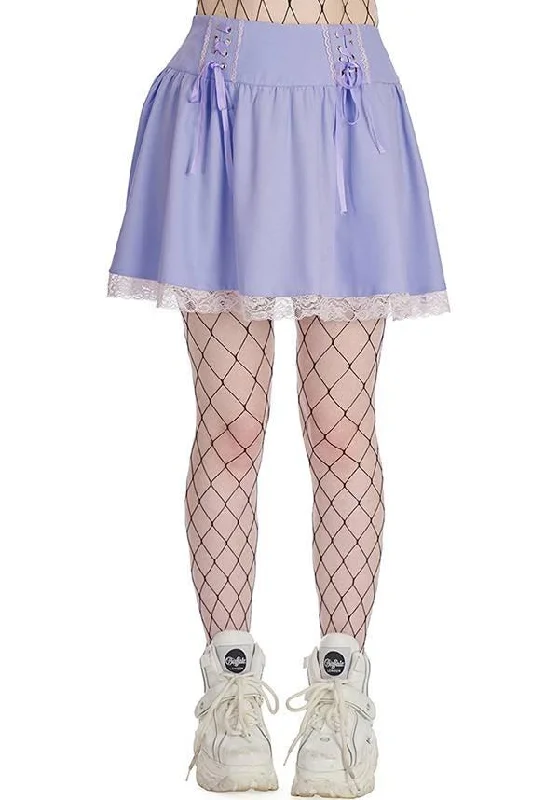 Sakura [Lilac] | SKIRT** denim skirt casual