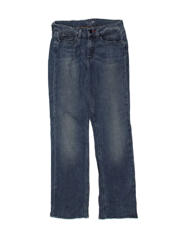 TOMMY HILFIGER Womens Bootcut Jeans W26 L29 Navy Blue Cotton Cozy Relaxed Fit Denim Jeans TOMMY HILFIGER Womens Bootcut Jeans W26 L29 Navy Blue Cotton Cozy Relaxed Fit Denim Jeans