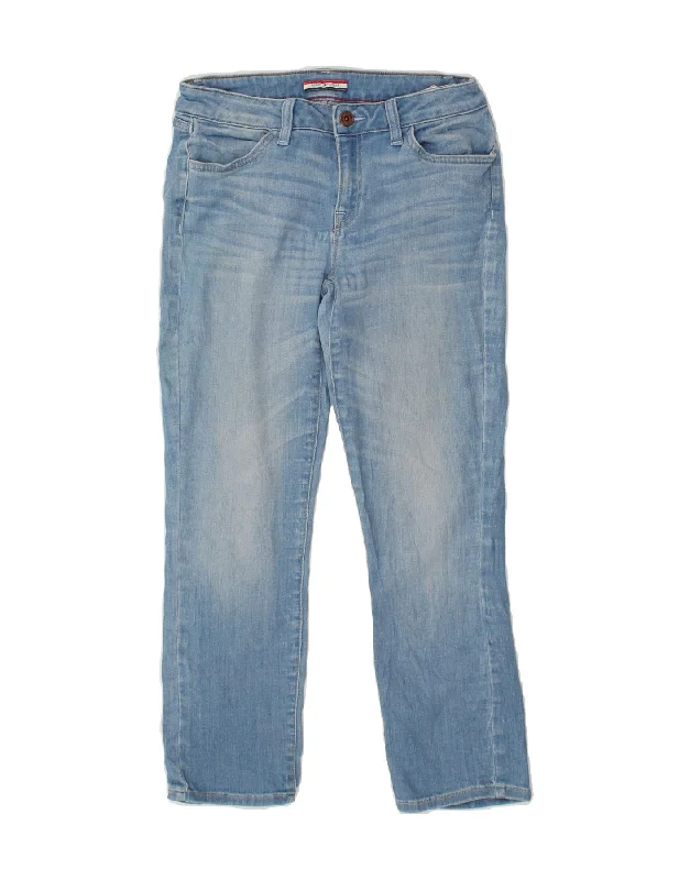 TOMMY HILFIGER Womens Cropped Jeans US 4 Small W28 L25 Blue Cotton Trendy Bootcut High-Waisted Jeans TOMMY HILFIGER Womens Cropped Jeans US 4 Small W28 L25 Blue Cotton Trendy Bootcut High-Waisted Jeans