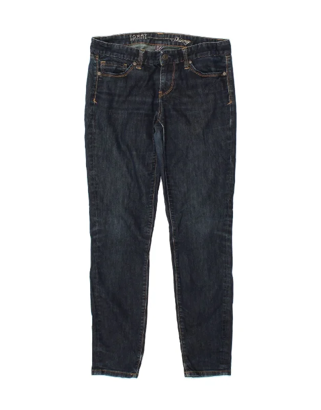 TOMMY HILFIGER Womens Modern Skinny Jeans W30 L28 Navy Blue Trendy Acid Wash Skinny Jeans TOMMY HILFIGER Womens Modern Skinny Jeans W30 L28 Navy Blue Trendy Acid Wash Skinny Jeans