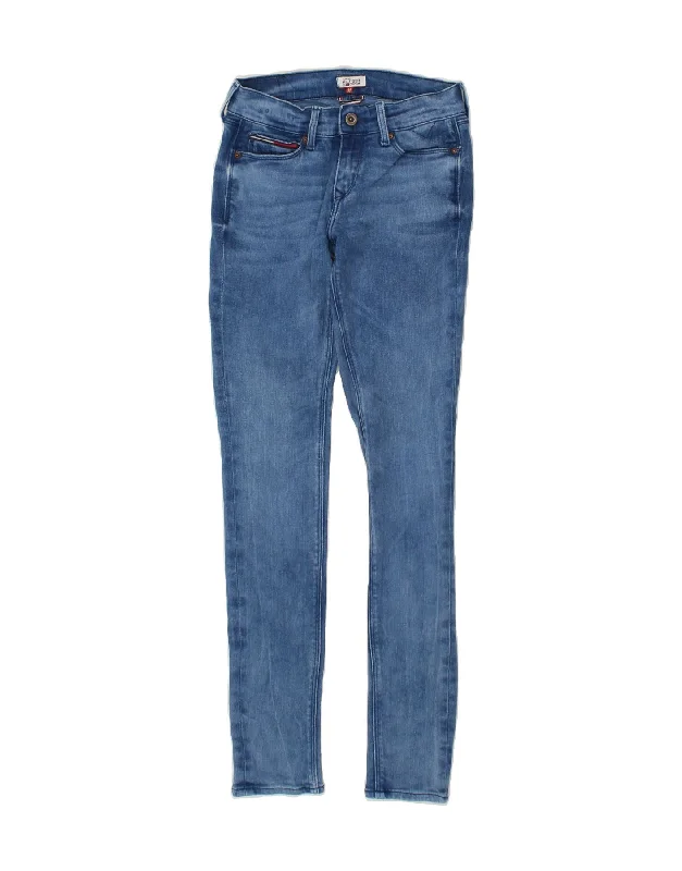 TOMMY HILFIGER Womens Skinny Jeans W27 L32 Blue Cotton Casual Distressed Skinny Jeans TOMMY HILFIGER Womens Skinny Jeans W27 L32 Blue Cotton Casual Distressed Skinny Jeans