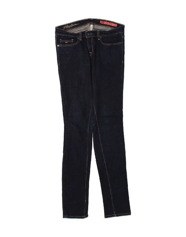 TOMMY HILFIGER Womens Skinny Jeans W30 L34  Navy Blue Cotton Trendy Plus Size Jeans