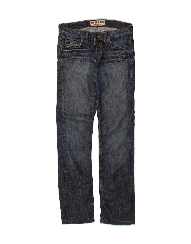 TOMMY HILFIGER Womens Straight Jeans W26 L30 Navy Blue Cotton Elegant Tapered Leg Denim TOMMY HILFIGER Womens Straight Jeans W26 L30 Navy Blue Cotton Elegant Tapered Leg Denim