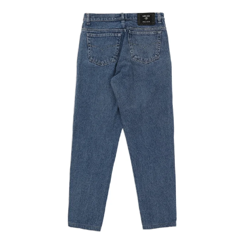 Versace Jeans Couture Jeans - 30W UK 10 Blue Cotton Fashionable Straight Fit Denim