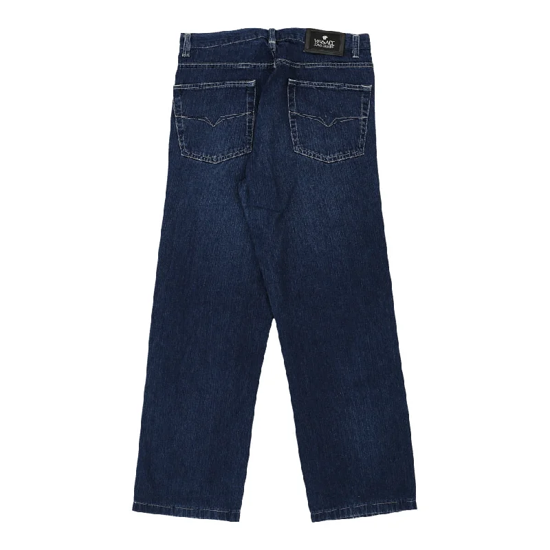 Versace Jeans Couture Jeans - 31W UK 12 Blue Cotton Casual Straight-Leg Jeans