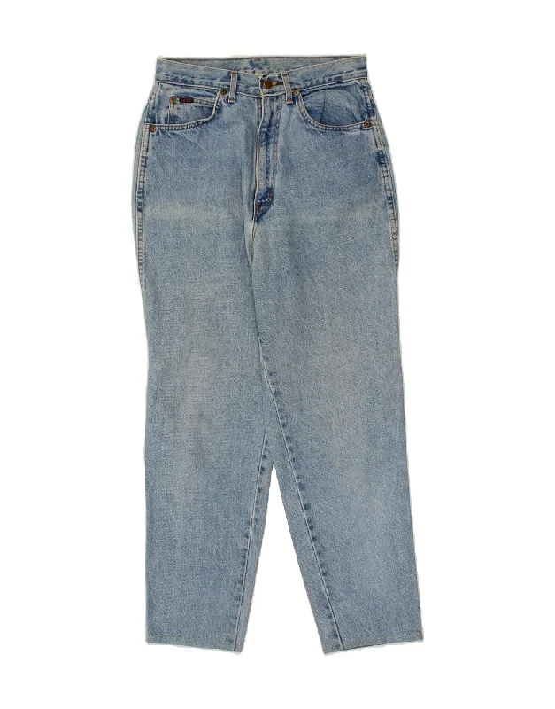 VINTAGE Womens Tapered Jeans UK 10 Small W28 L28  Blue Cotton Elegant Bootcut Fit Jeans
