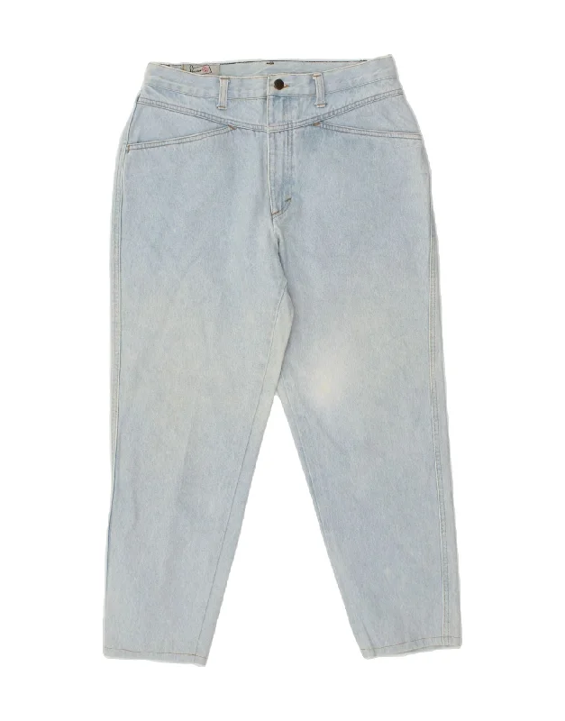 VINTAGE Womens Tapered Jeans W34 L27  Blue Cotton Classic Blue Denim Jeans