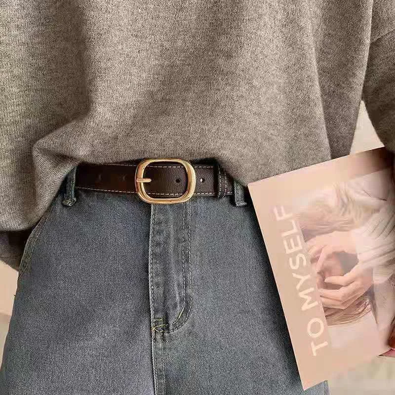 Women's Belt Fashions Wind Belt Black Fashion Jeans Belts For Women Stylish Shredded Denim Jeans