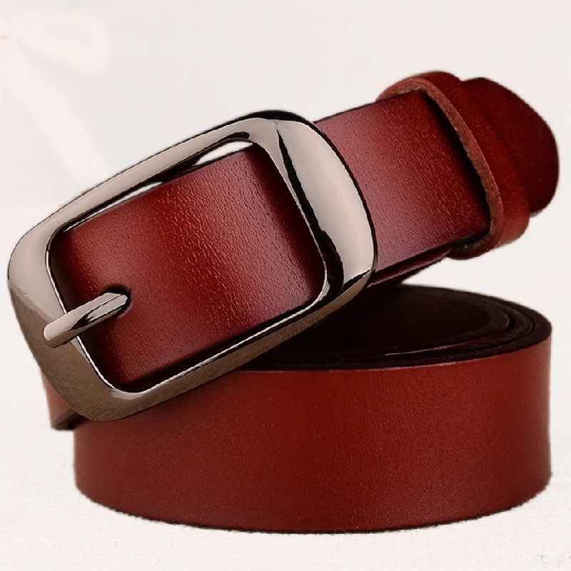Women's fashion brand strap genuine leather women belt alloy pin buckles vintage belts for womens jeans high quality 10 Cozy Stretch High-Waist Jeans