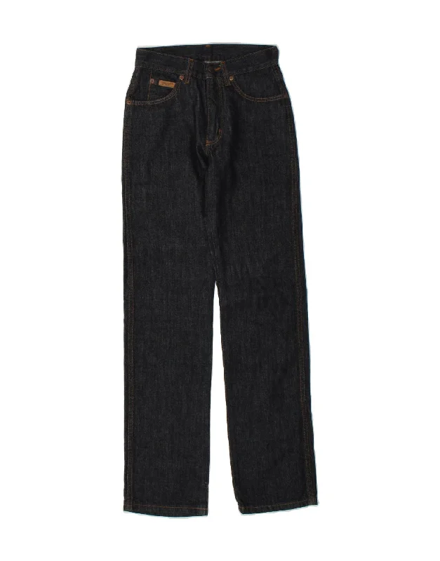 WRANGLER Womens Straight Jeans W26 L32 Navy Blue Cotton Comfortable Straight-Legged Denim