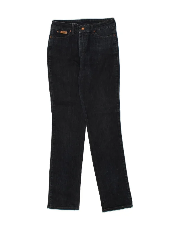 WRANGLER Womens Straight Jeans W30 L34 Navy Blue Cotton Comfortable Zip-Fly Denim Jeans WRANGLER Womens Straight Jeans W30 L34 Navy Blue Cotton Comfortable Zip-Fly Denim Jeans