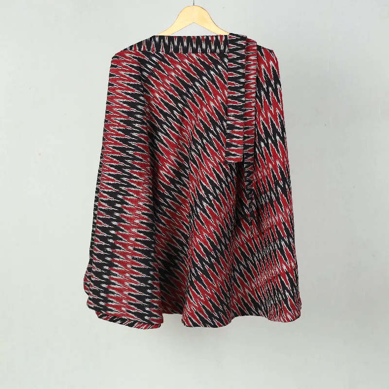 Multicolor - Wrap Around Cotton Pochampally Ikat Skirt 17 patchwork skirt art