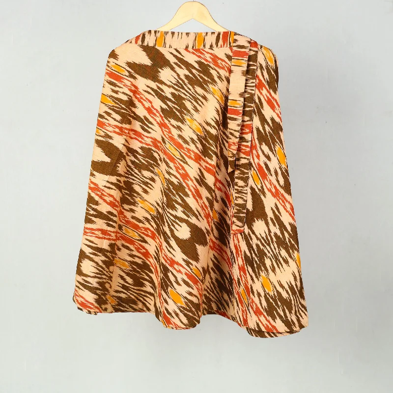 Multicolor - Wrap Around Cotton Pochampally Ikat Skirt 21 linen skirt light